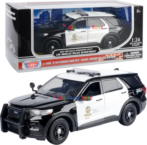 Motormax All Star Toys 2022 Ford Explorer Police Interceptor Utility LAPD Departamento de Policía de Los Ángeles 1/24 Diecast Model 76994