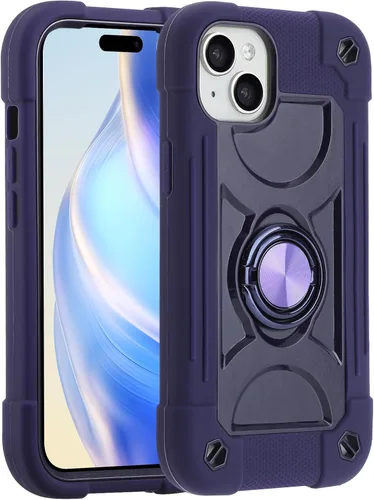 Miniatura 117 de MARKILL Funda compatible con iPhone 15 de 6.1 pulgadas con soporte integrado, [grado militar resistente de cuerpo completo] protección contra Rosa