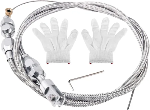 Spurtar Kit de cable de acelerador trenzado de 36 pulgadas, compatible con Chevrolet/Chevy LS1 Engine 97-07 4.8L 5.3L 5.7L 6.0L, 36 pulgadas, kit de