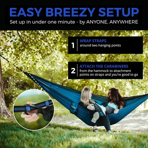 Miniatura 5 de Bear Butt Kodiak - Correas de hamaca para árboles, 20 pies de largo, 40 bucles combinados, soporta 1000 libras, accesorios de campamento