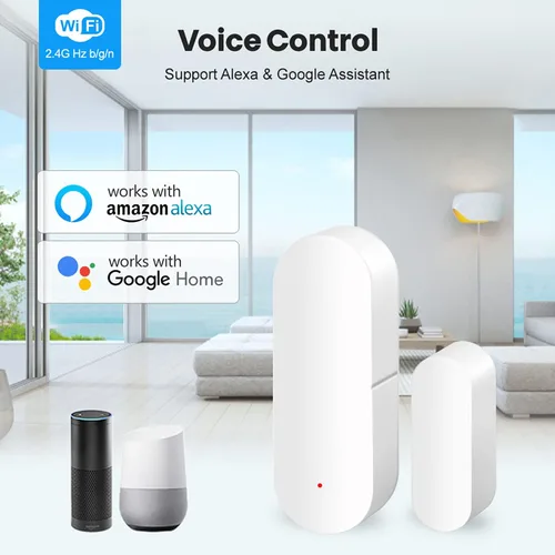 Miniatura 3 de Sensor de puerta WiFi: detectores inteligentes de puerta abierta/cerrada, sensor de ventana inalámbrico con alerta de notificación de aplicación