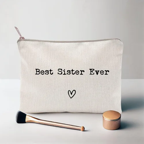Miniatura 4 de Mejor Hermana, Regalo para Hermana, Te Extraño, Envía Amor, Estuche de Maquillaje, Bolso de Aseo, Regalo para Amiga, Bolso de Maquillaje