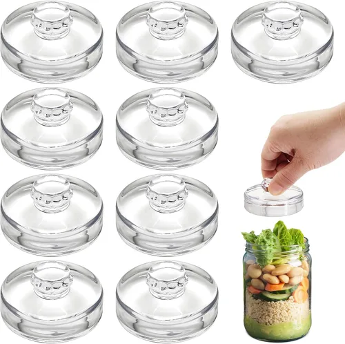 Miniatura 11 de Pesas de vidrio de fermentación con asas de fácil agarre, pesas transparentes para conservas y peso de vidrio de decapado para frascos Mason de boca