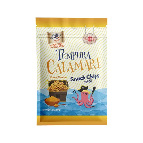 Miniatura 11 de Swashbuckle Snacks Chips de Calamar Crujientes con Sabor a Queso Tempura 5.29oz (150g), Hecho en Japón, Otsumami