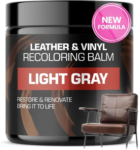 Bálsamo/pintura para restaurar el color, remover/reparar rayones para sofás de cuero, color gris claro