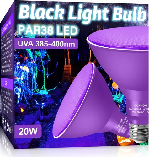 Miniatura 8 de Gonhom PAR38 - Luces de inundación para exteriores, bombillas LED regulables, 20 W (equivalente a 200 W), base E26, porche al aire libre, Rojo