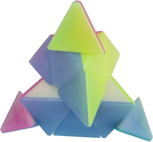 Miniatura 3 de Jelly Windmill Speed Cube Pirámide Speed Cube Triángulo Sin Pegatinas Color Vívido Cubo Mágico 3x3x3 Juguete de rompecabezas resistente y suave