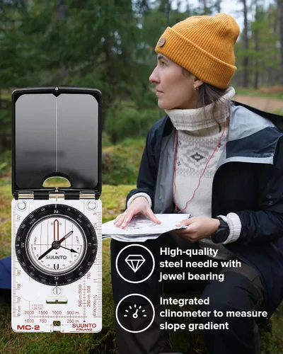 Miniatura 23 de SUUNTO Brújula MC-2: Brújula de primera línea para profesionales y excursionistas serios