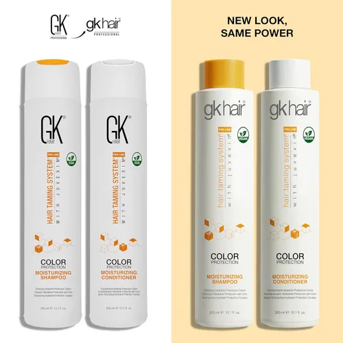 Miniatura 2 de GK HAIR Juego de champú y acondicionador de queratina, champú y acondicionador hidratante sin sulfato para cabello teñido y ligero, fórmula ligera
