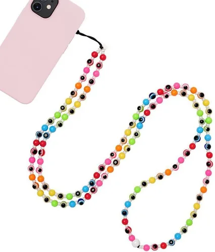 Miniatura 19 de Beaded Phone Charm Lanyard Strap Crossbody Fixed Beads Pearl Neck Chain