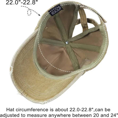 Miniatura 4 de Muryobao Gorra de béisbol ajustable de algodón desgastado para mujer, diseño de cola de caballo y moño desordenado