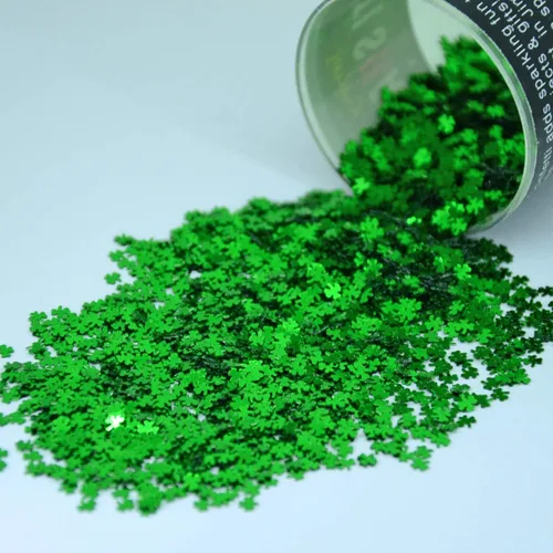 Miniatura 11 de Confeti Shamrock 1/4" Verde - Paquete al por menor #9075 QS0