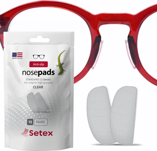 Miniatura 15 de Setex Gecko Grip - Almohadillas antideslizantes para la nariz de 0.039 in, 5 pares negros fabricados en Estados Unidos, innovadoras fibras