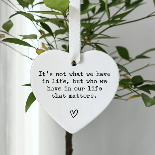 Miniatura 3 de Thinking of You - Adorno de corazón de cerámica, recuerdo significativo de amistad de larga distancia para mejor amiga, familia, hermana, mamá