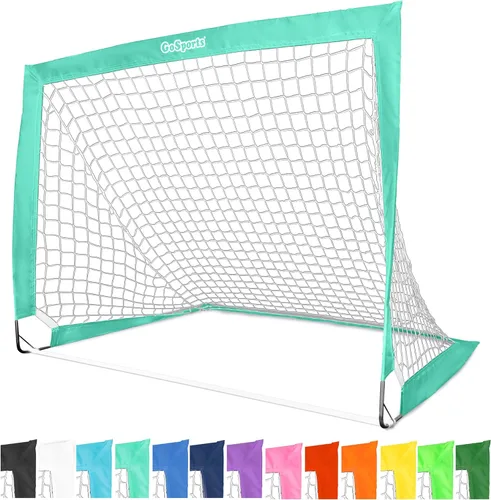 Miniatura 31 de GoSports - Arcos de fútbol portátiles para niños, 13 opciones de color, elige 4 x 3 pies o 6 x 4 pies, redes desplegables de tono de equipo para Rojo