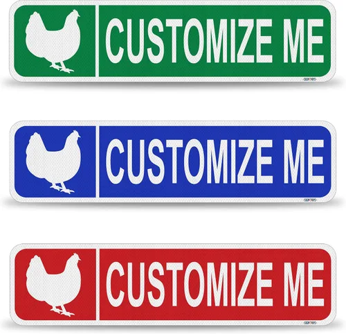 Miniatura 20 de Street Signs - Letreros personalizados con diseño de oso Diseña tu letrero de calle personalizado con color, símbolo de animal, fuente, palabras
