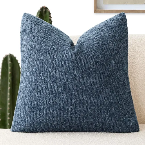 Miniatura 26 de Foindtower Fundas de almohada decorativas con textura de boucle, fundas de almohada sólidas, neutrales, suaves y acogedoras para silla, sofá