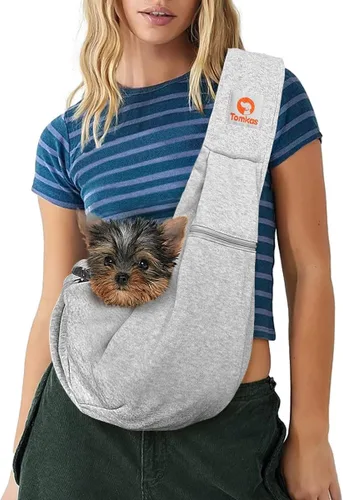 Miniatura 18 de TOMKAS - Transportador de perros estilo canguro para perros pequeños (negro, para mascotas de 2 a 7 libras)