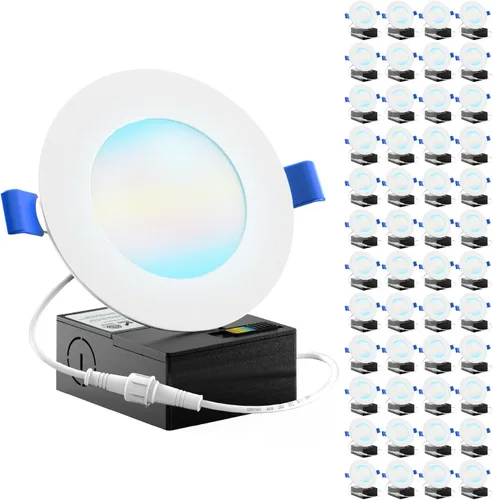 Miniatura 9 de Sunco - Luces LED empotrables de 4 pulgadas, iluminación de techo delgada sin lata, 650 LM, 10 W (equivalente a 60 W), blanco cálido de 3000 K
