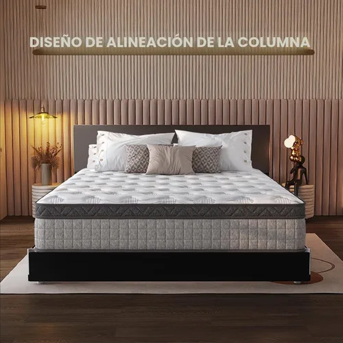 Miniatura 2 de Colchón híbrido de 12 pulgadas Queen con espuma de confort, parte superior de resortes interiores, colchón de tamaño Queen para alivio de presión