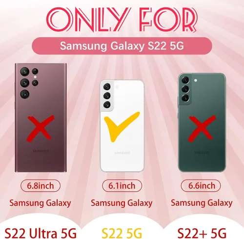 Miniatura 2 de Funda para Samsung Galaxy S22 - Funda de Teléfono para Mujeres Chicas Lindas Cubierta Diseño Único Estético Genial para Adolescentes Kawaii Fresa