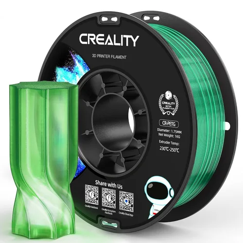 Miniatura 38 de Filamento PETG oficial para impresora 3D Creality de 0.069 in, 2.2 lbs, alta precisión, fuerte dureza, inodoro, mejor flujo, impresión 3D resistente