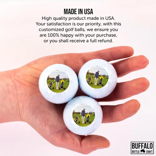 Miniatura 6 de Wilson Fifty Fifty Pelotas de golf personalizadas, manga de 3, añade tu foto o logotipo, diseños personalizados para hombres y mujeres, regalos