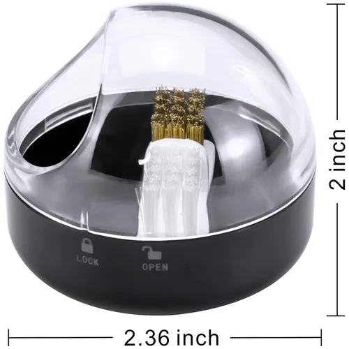 Miniatura 5 de Estuche de herramientas limpiador de uñas con cepillo de alambre de acero y cepillo de nailon para limpiar brocas de carburo/cerámica, diseño