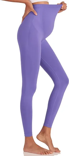 Miniatura 3 de Enerful Leggings de maternidad para mujer sobre el vientre, sin costuras, suaves, para embarazo, entrenamiento, yoga activo, pantalones