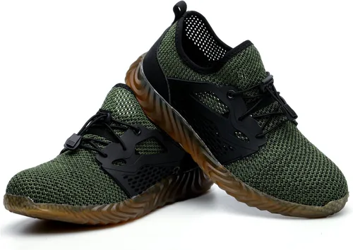 Miniatura 30 de SUADEX Zapatos deportivos con punta de acero para hombres y mujeres, indestructibles, ligeros, cómodos, antideslizantes, puntera compuesta