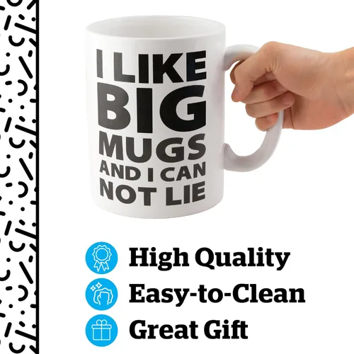 Miniatura 4 de Taza de café extra grande de 64 onzas – Tazas de café gigantes para los amantes – Tazas de cerámica altas resistentes – Taza grande para té – Apto