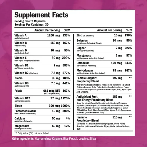 Miniatura 6 de Vimerson Health Suplemento multivitamínico y de moringa de cúrcuma para mujeres para apoyo inmunológico, energía, estado de ánimo, cabello, piel