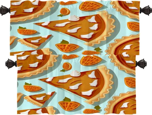 Miniatura 28 de Shrahala Cortinas de hojas de arce otoñales para ventanas de cocina, hojas rojas ardientes, fondo marrón, paneles de cortina de ventana de poliéster