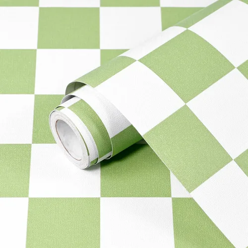 Miniatura 13 de Papel Adhesivo en Contacto Blanco y Negro en Mosaico a Cuadros, Papel Pintado Desmontable y Autoadhesivo en Lattice, Vinilo Impermeable en Rollo