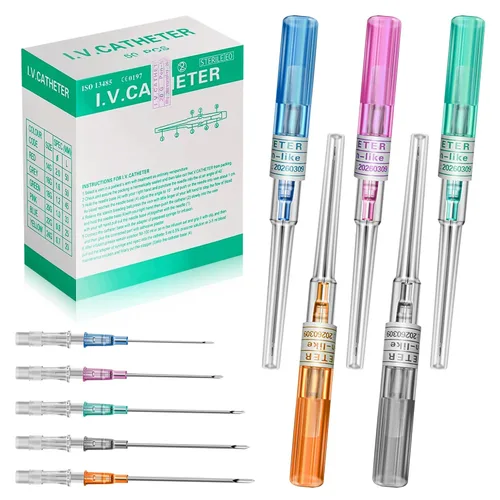 Miniatura 17 de 20G Agujas para piercing con catéter - 6 piezas de agujas para perforación, agujas huecas para catéter para oreja, nariz, ombligo, pezón, labio