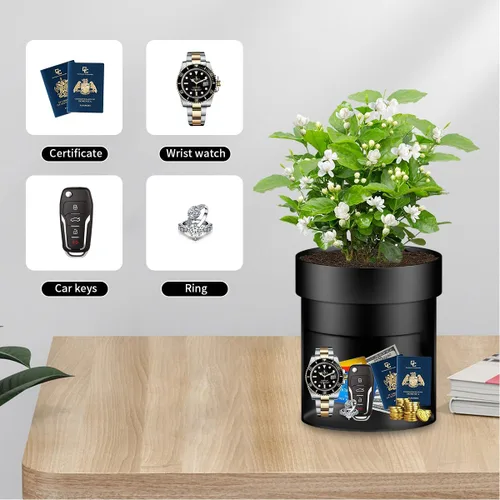 Miniatura 3 de Sdstone Fireresistant - Maceta impermeable con cerradura de llave, acero inoxidable secreto oculto, perfecta para ocultar los objetos de valor