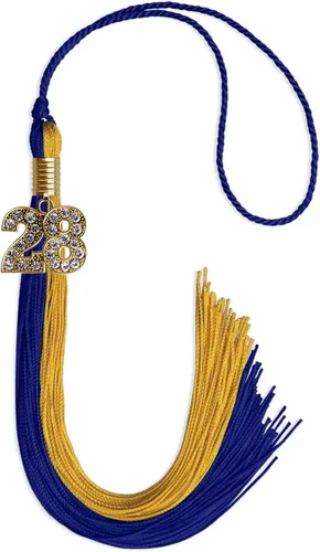 Miniatura 137 de Endea Graduation Borla de doble color con dije dorado (negro/oro brillante, 2022)