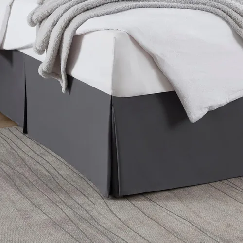Miniatura 18 de Nestl Falda de cama individual blanca – Falda de cama de tamaño individual de 14 pulgadas de caída – Faldas de cama de microfibra cepillada – Falda
