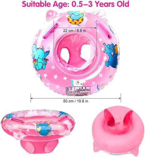Miniatura 6 de Walsai Flotador de natación para bebé, anillo de natación inflable con asiento flotante para niños de 6 meses a 6 años