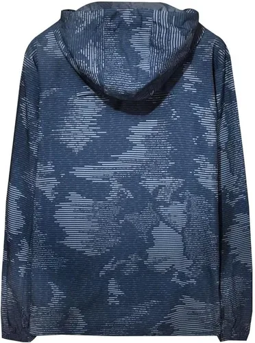 Miniatura 3 de LONGBIDA Sudadera ligera con capucha rompevientos para hombre