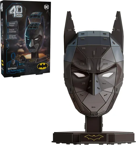 4D Build, Kit de modelo 3D de DC Batman con soporte, artículos coleccionables de Batman y decoración de escritorio, rompecabezas para adultos,