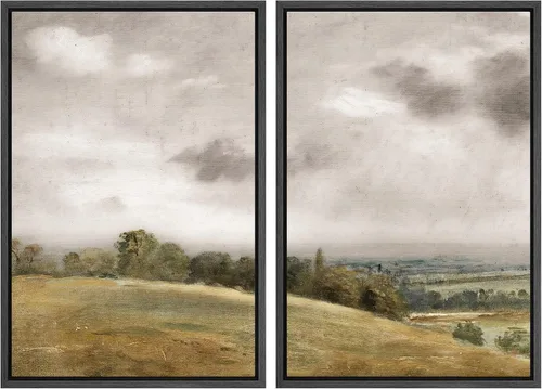 Miniatura 114 de MUDECOR Lienzo enmarcado para pared, bosque brumoso, reflejos, paisaje tranquilo, ilustraciones modernas, arte decorativo, bohemio, tranquilo/zen