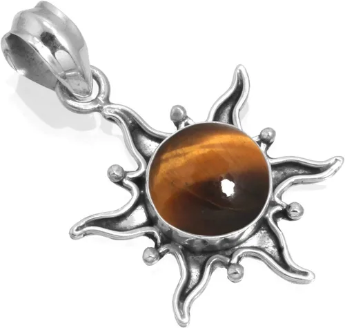 Joyería auténtica de plata de ley 925 hecha a mano, collar con colgante bohemio redondo de piedras preciosas naturales de amatista, granate, ónix y