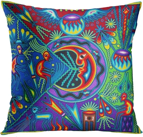 Miniatura 5 de Britimes - Juego de 4 fundas de almohada decorativas para cama, sofá, sofá, fundas de almohada, 18 x 18 in, 4 unidades Mexicano