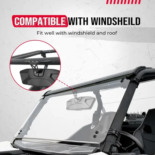 Miniatura 5 de Kemimoto Espejo central UTV, espejo interior central de visión trasera, compatible con Can Am Maverick Trail Sport MAX Commander 2018-2025, repuesto