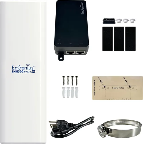 Miniatura 11 de EnGenius ENH500-AX 5GHz Wi-Fi 6 (802.11ax) 2x2 Puente inalámbrico para exteriores, hasta 1,200 Mbps, alta potencia de transmisión de 26 dBm, carcasa