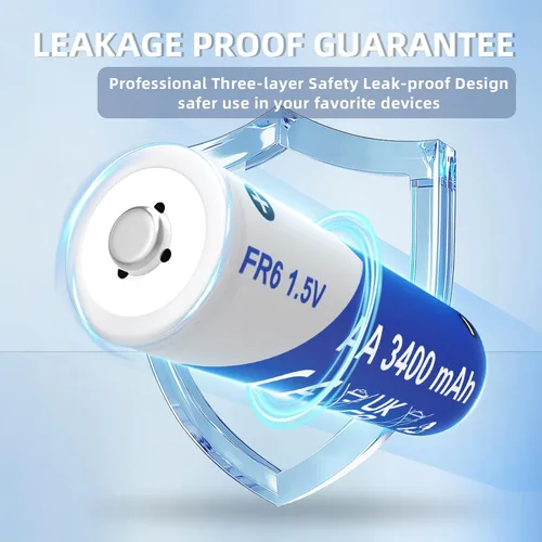 Miniatura 4 de PKCELL Paquete de 12 baterías de litio AA de 3400 mAh de alta capacidad de larga duración doble A, batería de litio AA de 1.5 V para dispositivos