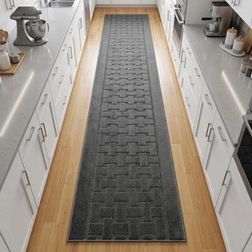 Alfombra antideslizante lavable de 8 pies de largo con respaldo de goma, tapete de piso personalizado para cocina, pasillo, escaleras, dormitorio,