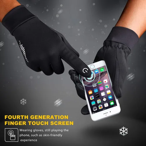 Miniatura 2 de SIMARI - Guantes de invierno para hombres y mujeres para pantalla táctil guantes de invierno guantes de trabajo para correr conducir montar