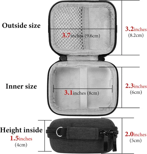 Miniatura 4 de Geekria Shield Earbuds Case Compatible with Echo Buds 2023 Wireless Earbud, Replacement Hard Shell Travel Carrying Bag with Cable Storage (Dark Grey)